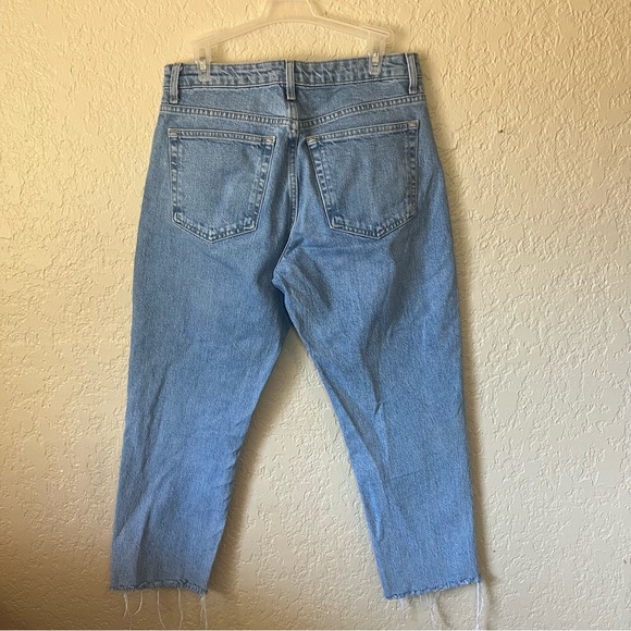 Topshop Raw Hem Crop High Rise Jeans Size 28 - Picture 10 of 11